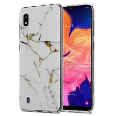 Cadorabo Case, združljiv s Samsungom v belem zlatim marmornati GM 01 - Zaščitni pokrov iz silikona TPU z vzorcem mozaika