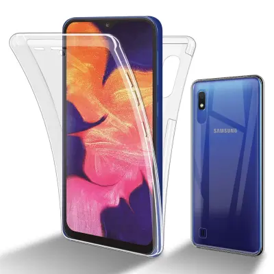 CADORABO Samsung v prozorni - 360 -° zaščitni pokrov celotnega telesa - zaščita pred sprednjim in hrbtom, vsestransko zaščito z zaščitnikom zaslona