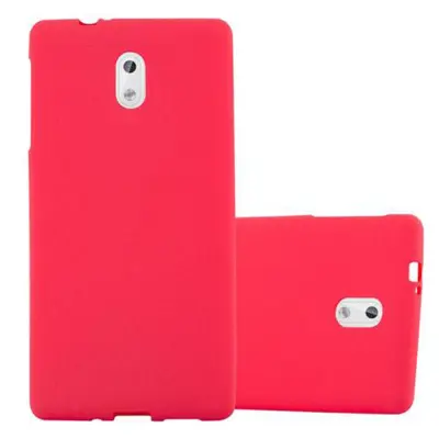 Cadorabo Case, združljiv z Nokia v Frost Red - Zaščitni pokrov, narejen iz fleksibilnega silikona TPU