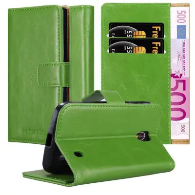 Cadorabo Case, združljiv z Nokia v travniku Green - zaščitni pokrov z magnetnim zapiranjem, stoječo funkcijo in režo za kartico
