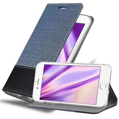 CADORABO Ohišje, združljiv z Apple v temno modri črni barvi - zaščitni pokrov z magnetnim zapiranjem, stoječo funkcijo in režo za kartico