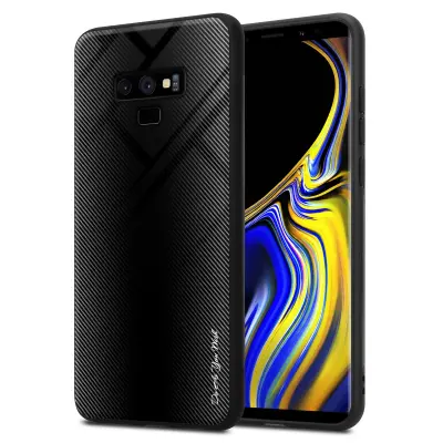 CADORABO Ohišje, združljiv s Samsung - Stripe Optics v Opal Black - Zaščitni pokrov iz silikona TPU in hrbta iz kaljenega stekla