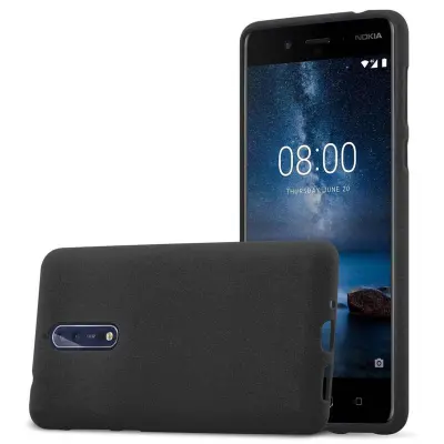 Cadorabo Case, združljiv z Nokia v Frost Black - Zaščitni pokrov, narejen iz fleksibilnega silikona TPU