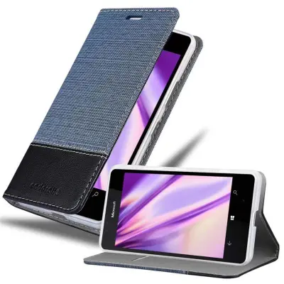 Cadorabo Case, združljiv z Nokia v temno modri črni barvi - zaščitni pokrov z magnetnim zapiranjem, stoječo funkcijo in režo za kartico