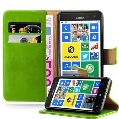 Cadorabo Case, združljiv z Nokia v travniku Green - zaščitni pokrov z magnetnim zapiranjem, stoječo funkcijo in režo za kartico