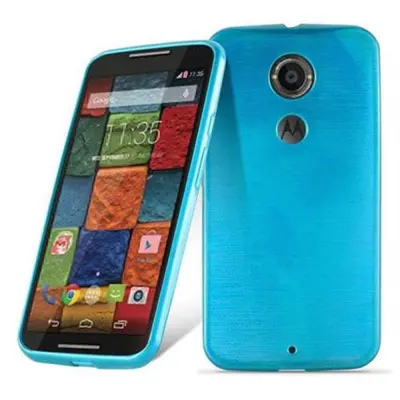 CADORABO Ohišje, združljiv z Motorolo v turkizni - Zaščitni pokrov, narejen iz fleksibilnega silikona TPU v brušenem dizajnu
