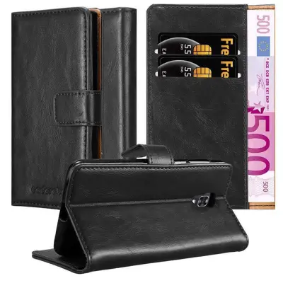 CADORABO Ohišje, združljiv z LG v grafitni črni barvi - zaščitni pokrov z magnetnim zapiranjem, stoječo funkcijo in režo za kartico