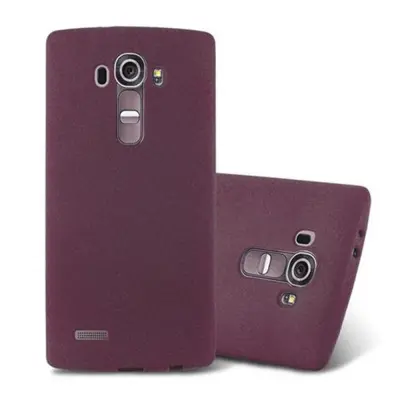 Cadorabo Case, združljiv z LG v Frost Bordeaux Purple - zaščitni pokrov iz fleksibilnega silikona TPU