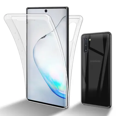 CADORABO Samsung v prozorni - 360 -° zaščitni pokrov celotnega telesa - zaščita pred sprednjim in hrbtom, vsestransko zaščito z zaščitnikom zaslona