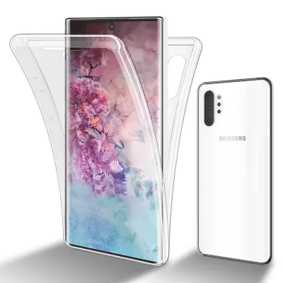 CADORABO Samsung v prozorni - 360 -° zaščitni pokrov celotnega telesa - zaščita pred sprednjim in hrbtom, vsestransko zaščito z zaščitnikom zaslona