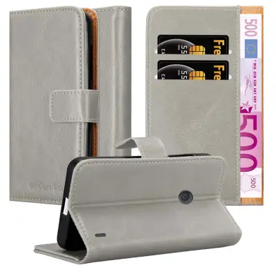 CADORABO primera, združljiv z Nokia v Capuccino Brown - zaščitni pokrov z magnetnim zapiranjem, stoječo funkcijo in režo za kartico