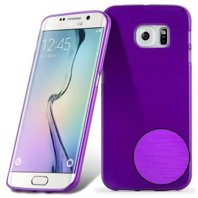 CADORABO Ohišje, združljiv s Samsungom v vijolični - zaščitni pokrov, narejen iz fleksibilnega silikona TPU v brušenem dizajnu