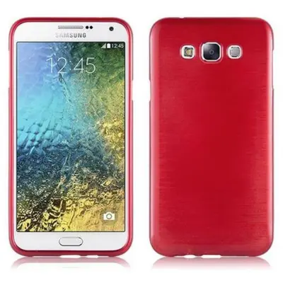 CADORABO Ohišje, združljiv s Samsungom v rdeči barvi, narejen iz fleksibilnega silikona TPU v brušenem dizajnu