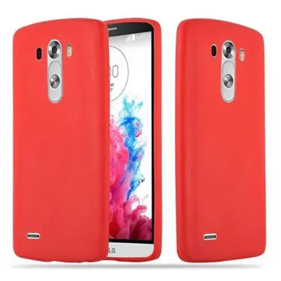 CADORABO Ohišje, združljiv z LG v Candy Red - Zaščitni pokrov iz fleksibilnega silikona TPU