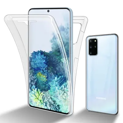CADORABO Samsung v prozorni - 360 -° zaščitni pokrov celotnega telesa - zaščita pred sprednjim in hrbtom, vsestransko zaščito z zaščitnikom zaslona
