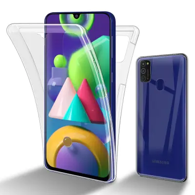 CADORABO Samsung v prozorni - 360 -° zaščitni pokrov celotnega telesa - zaščita pred sprednjim in hrbtom, vsestransko zaščito z zaščitnikom zaslona