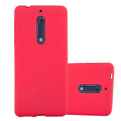 Cadorabo Case, združljiv z Nokia v Frost Red - Zaščitni pokrov, narejen iz fleksibilnega silikona TPU