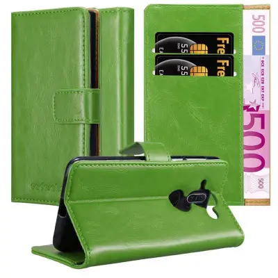 Cadorabo Case, združljiv z Nokia v travniku Green - zaščitni pokrov z magnetnim zapiranjem, stoječo funkcijo in režo za kartico