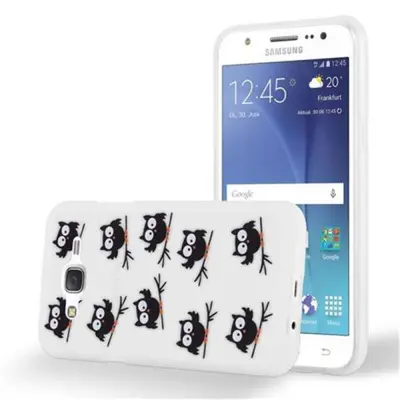Cadorabo Case, združljiv s Samsungom s sovo Blacky - zaščitni pokrov iz silikona TPU s sodobnim tiskom