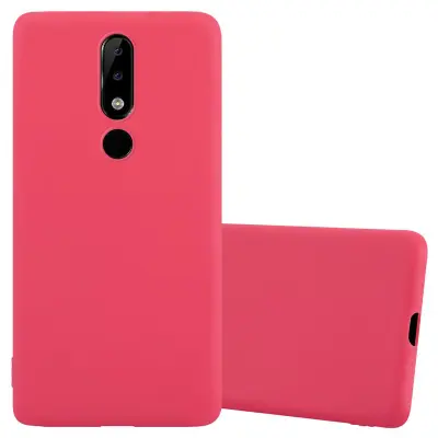 CADORABO Ohišje, združljiv z Nokia v Candy Red - Zaščitni pokrov iz fleksibilnega silikona TPU
