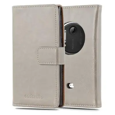 CADORABO primera, združljiv z Nokia v Capuccino Brown - zaščitni pokrov z magnetnim zapiranjem, stoječo funkcijo in režo za kartico