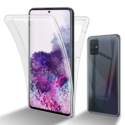 CADORABO Samsung v prozorni - 360 -° zaščitni pokrov celotnega telesa - zaščita pred sprednjim in hrbtom, vsestransko zaščito z zaščitnikom zaslona
