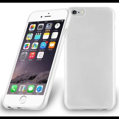 CADORABO Ohišje, združljiv z Apple v srebrni barvi - zaščitni pokrov, narejen iz fleksibilnega silikona TPU v brušenem dizajnu