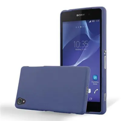 Cadorabo Case, združljiv s Sonyjem v Frost Tarmno Blue - zaščitni pokrov iz fleksibilnega silikona TPU
