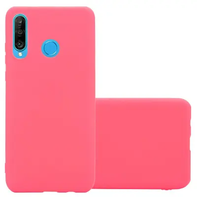 Cadorabo Case, združljiv s Huawei v Candy Red - Zaščitni pokrov, narejen iz fleksibilnega silikona TPU