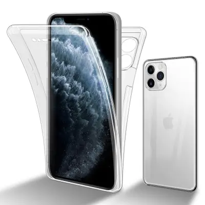 CADORABO Appleom v prozorni - 360 ° Zaščitni pokrov celotnega telesa - zaščita spredaj in hrbta, vsestranska zaščita z zaščitnim zaslonom