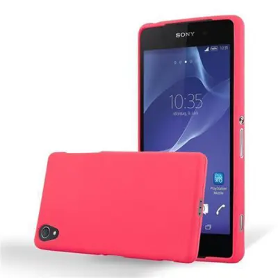 Cadorabo Case, združljiv s Sonyjem v Frost Red - Zaščitni pokrov iz fleksibilnega silikona TPU