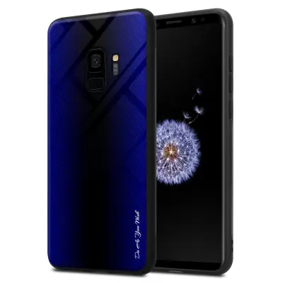 CADORABO Ohišje, združljiv s Samsung - Stripe Optics v kobaltu vijolični - zaščitni pokrov iz silikona TPU in hrbta iz kaljenega stekla
