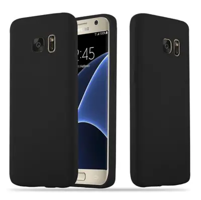 CADORABO Ohišje, združljiv s Samsungom v Candy Black - Zaščitni pokrov, narejen iz fleksibilnega silikona TPU