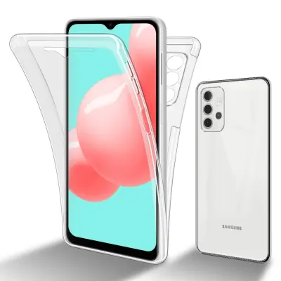 CADORABO Samsung v prozorni - 360 -° zaščitni pokrov celotnega telesa - zaščita pred sprednjim in hrbtom, vsestransko zaščito z zaščitnikom zaslona