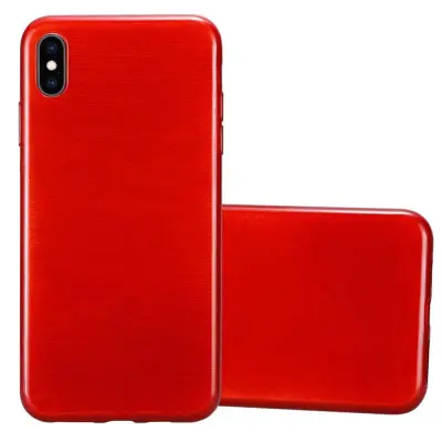 CADORABO Ohišje, združljiv z Apple v rdeči barvi, narejen iz prilagodljivega silikona TPU v brušenem dizajnu