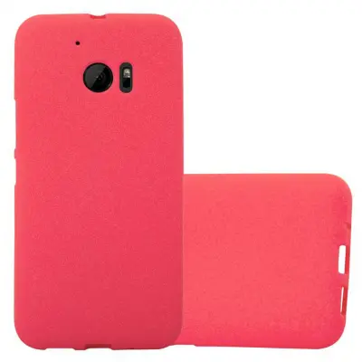 CADORABO Ohišje, združljiv s HTC v Frost Red - Zaščitni pokrov, narejen iz fleksibilnega silikona TPU