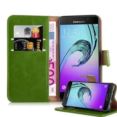Cadorabo Case, združljiv s Samsungom v travniku Green - zaščitni pokrov z magnetnim zapiranjem, stoječo funkcijo in režo za kartico