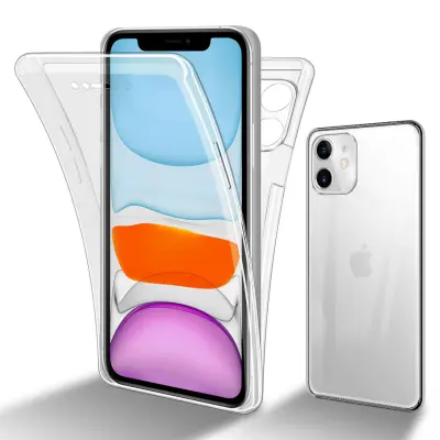 CADORABO Appleom v prozorni - 360 ° Zaščitni pokrov celotnega telesa - zaščita spredaj in hrbta, vsestranska zaščita z zaščitnim zaslonom