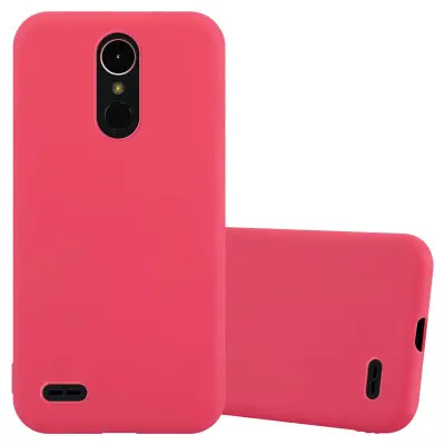 CADORABO Ohišje, združljiv z LG v Candy Red - Zaščitni pokrov iz fleksibilnega silikona TPU