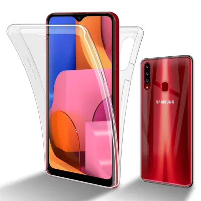 CADORABO Samsung v prozorni - 360 -° zaščitni pokrov celotnega telesa - zaščita pred sprednjim in hrbtom, vsestransko zaščito z zaščitnikom zaslona