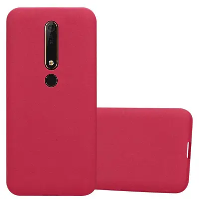Cadorabo Case, združljiv z Nokia v Frost Red - Zaščitni pokrov, narejen iz fleksibilnega silikona TPU