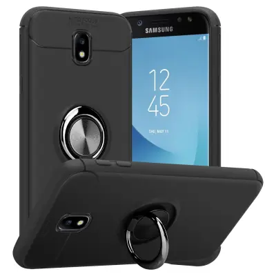 Cadorabo Case, združljiv s Samsungom v črni barvi - sivi - zaščitni pokrov s fokusnim obročem iz silikona TPU