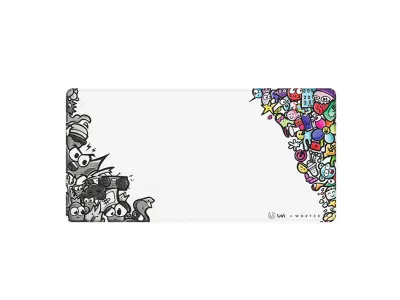 Podloga za miško UVI INFERNO XXL WORTEX FANTASYWORLD White Edition