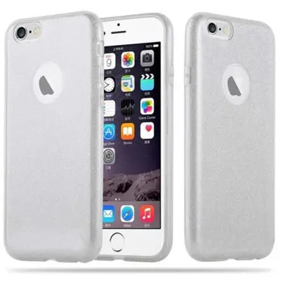 Cadorabo Case, združljiv z Apple v Stardust Silver - TPU silikon in trdi zaščitni pokrov pri oblikovanju bleščic