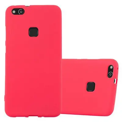 Cadorabo Case, združljiv s Huawei v Frost Red - Zaščitni pokrov iz fleksibilnega silikona TPU