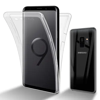 CADORABO Samsung v prozorni - 360 -° zaščitni pokrov celotnega telesa - zaščita pred sprednjim in hrbtom, vsestransko zaščito z zaščitnikom zaslona