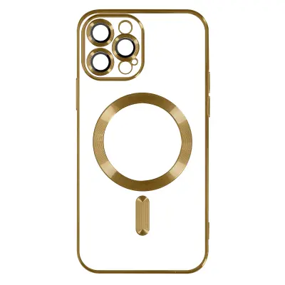 MagSafe ovitek za iPhone 13 Pro Max Silikonska zašcita kamere Chrome zlato