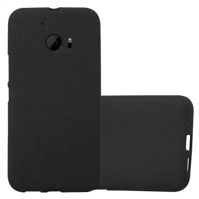 CADORABO Ohišje, združljiv s HTC v Frost Black - Zaščitni pokrov iz fleksibilnega silikona TPU