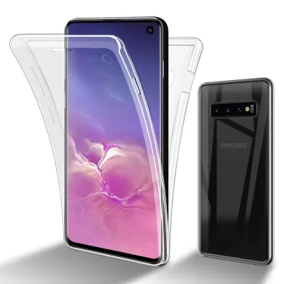 CADORABO Samsung v prozorni - 360 -° zaščitni pokrov celotnega telesa - zaščita pred sprednjim in hrbtom, vsestransko zaščito z zaščitnikom zaslona