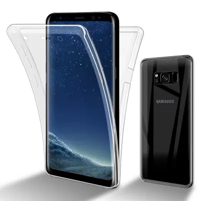 CADORABO Samsung v prozorni - 360 -° zaščitni pokrov celotnega telesa - zaščita pred sprednjim in hrbtom, vsestransko zaščito z zaščitnikom zaslona
